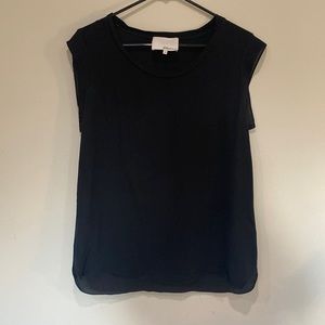 3.1 Phillip Lim Black Silk blouse with Flowy half sleeves Size 8